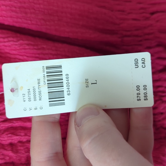 Anthropologie Pilcro Crop Top Peasant Puff Sleeves Pink - Size Large - Picture 9 of 13